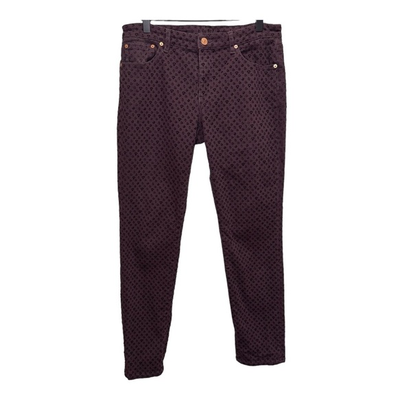 Escada Sport Burgundy Printed Pants Size 29 - Picture 1 of 12